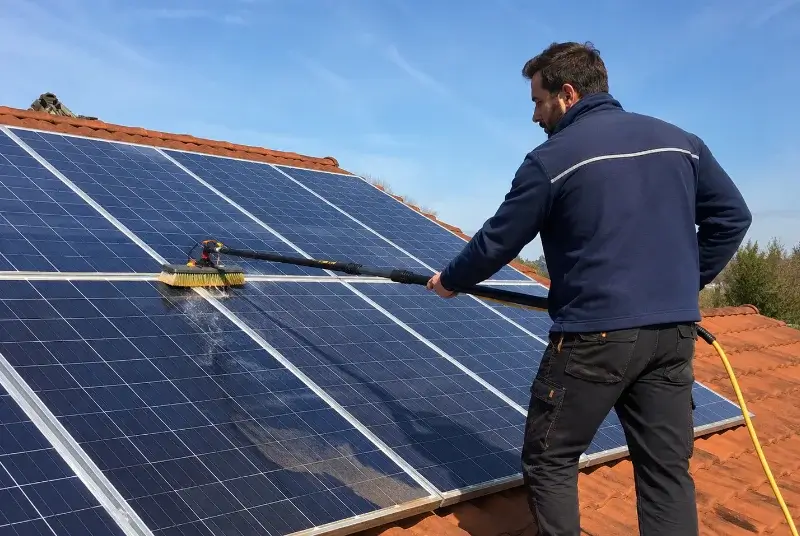 Nettoyage et entretien de panneaux solaires à Étrelles